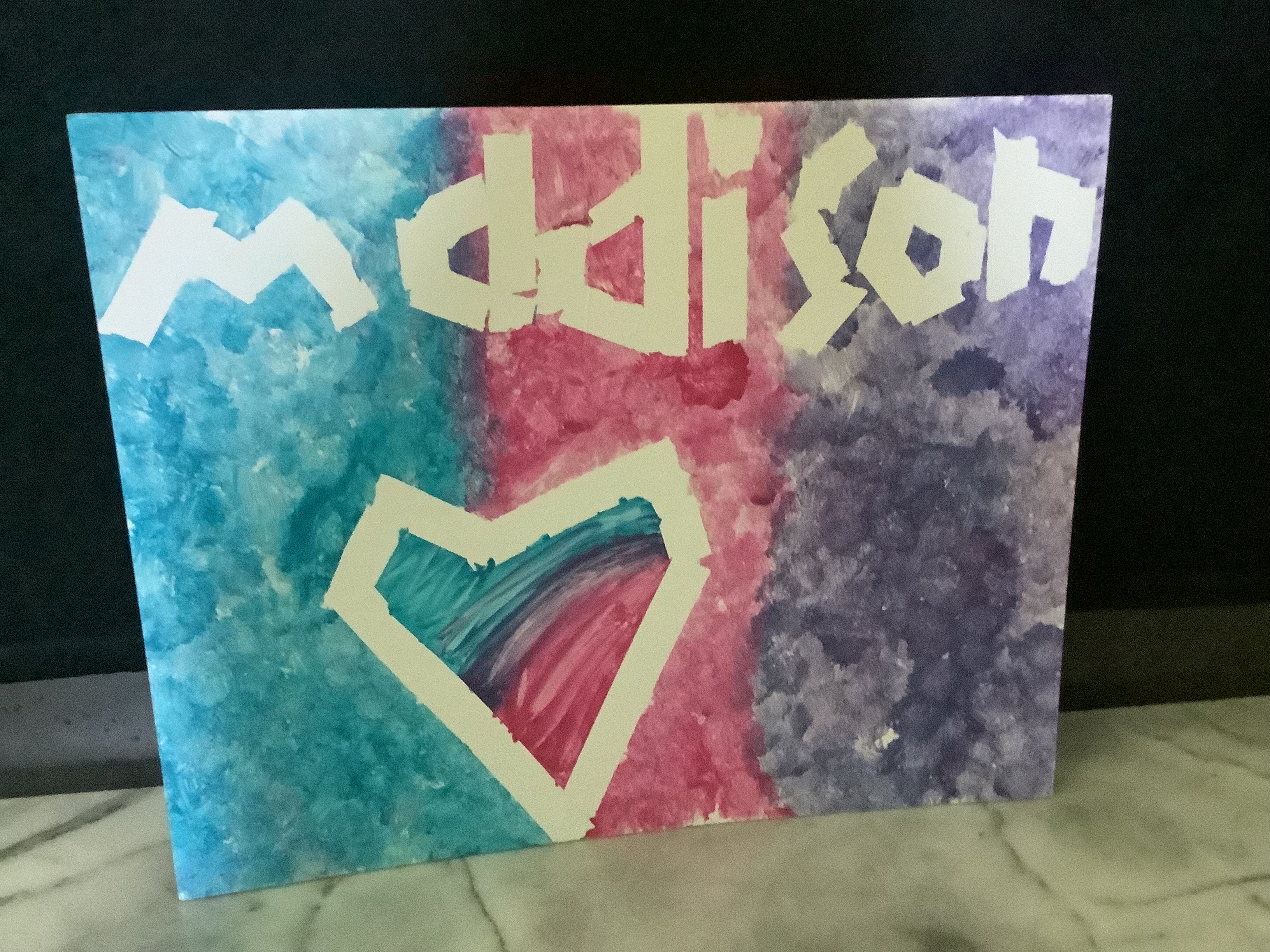 This is my picture I made it says my name!